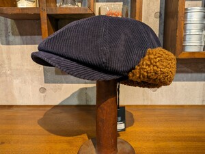 NEW！BRIXTON ブリクストン BROOD EARFLAP ハンチング 耳ボア付き Lサイズ コーデュロイ 濃いネイビー 半値以下！ 新品 SALE