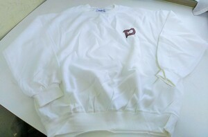 ★キッズ・体操服・スポーツ★体操服 長袖 Sサイズ エンジのロゴ オフホワイト 新品 #2012Z2113