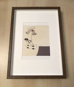 kj★額装品★ 花井祐介 貴重イラスト A4サイズ額入り ポスター風デザイン サーフアート サーフィン hanai yusuke kyne スケボー ミーイシイ