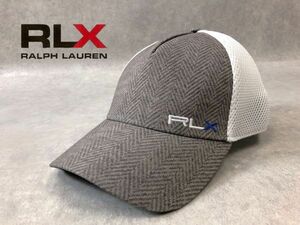 RLX●RALPH LAUREN●L/XL 59cm●プリントヘリンボーン●ドライメッシュ キャップ 帽子●ラルフローレン