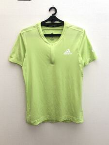 adidas（アディダス ）AEROREADY ライト ライド 半袖ジップTシャツ☆参考価格：5.489円☆HE6979☆Mサイズ（220812）