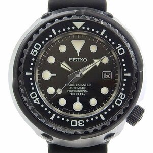 1円 稼働 セイコー SEIKO 8L35-00C0 自動巻き ダイバー 黒文字盤 SS×ラバー メンズ 腕時計