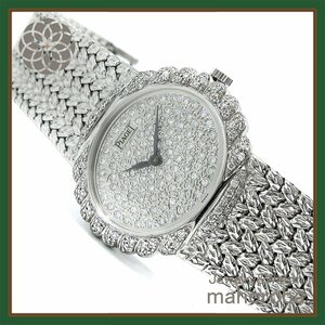 最終価格☆早い者勝ち☆分割払い可☆豪華☆Piaget ピアジェ パヴェダイヤ ドレスウォッチ K18WG 天然ダイヤ 時計 手巻き 98174D2