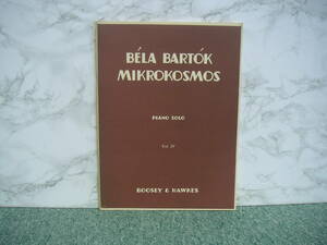 ∞　BELA BARTOK　MIKROKOSMOS　PIANO SOLO　Vol.Ⅳ　ブージー・アンド・ホークス刊　●レターパックライト　370円限定●