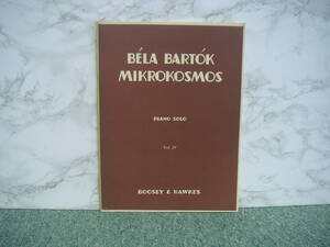 ∞　BELA BARTOK　MIKROKOSMOS　PIANO SOLO　Vol.Ⅳ　ブージー・アンド・ホークス刊