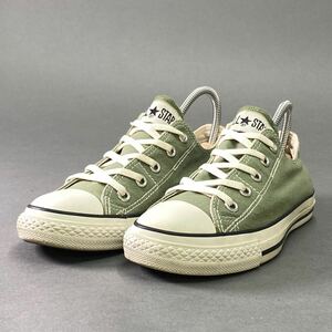 ♪j21 CONVERSE コンバース ALL STAR オールスター ローカットスニーカー シューズ ウォッシュアウト 22.5cm レディース 女性用 カーキ