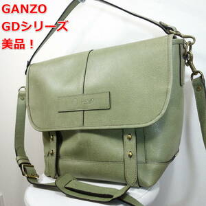 【美品】ガンゾ　GD メッセンジャーバッグ　DUPUY　GANZO　グリーン