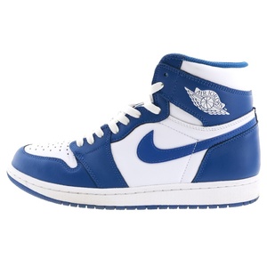 ナイキ IR JORDAN 1 エアジョーダン1レトロハイ ストームブルー ハイカットスニーカー ブルー/ホワイト US10/28cm 555088-127