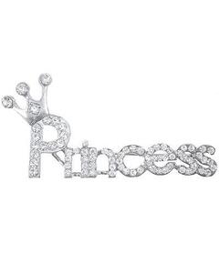 J◆オーストリア産クリスタル付 ブローチ 〈Princess〉◆USA直輸入、新品♪