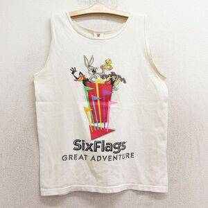 古着 ビンテージ タンクトップ キッズ ボーイズ 子供服 90s シックスフラッグス ルーニーテューンズ バッグスバニー タズ ト