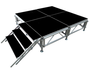 イベントステージ 2x2m 折りたたみ アルミ ステージセット 軽量 組立 朝礼台 ステージ台 指揮台 舞台 文化祭 イベントショー