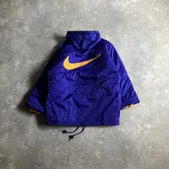 【NIKE】90s ハーフコート ベンチコート 刺繍ロゴ M 銀タグ 最高配色