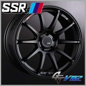 送料無料★GR86 86 BRZ カローラスポーツ スピードスター SSR GTV02 フラットブラック 225/40R18 タイヤセット