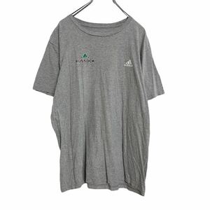 adidas 半袖 プリント Tシャツ L グレー アディダス ロゴ スポーツ 古着卸 アメリカ仕入れ a408-5110