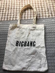 BIGBANG トートバッグ 布製 ホワイト 36×31cm 中古品 送料230円