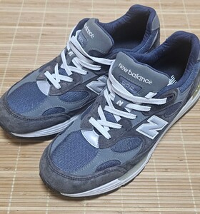 new balance M992GG 27.5cm ネイビー グレー ニューバランス スニーカー シューズ USA製 