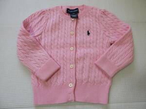 RALPH LAUREN ラルフローレン カーディガン 18M ピンク（B49）