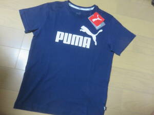 PUMA ジュニア 半袖Tシャツ 130㌢ NV 新品 ☆決算セール☆.