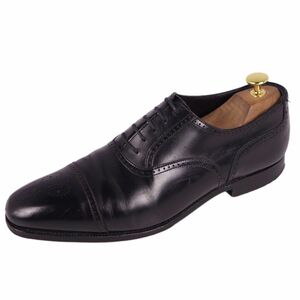 クロケット&ジョーンズ Crockett&Jones レザーシューズ オックスフォード ビジネスシューズ セミブローグ メンズ 7E 黒 cf02mm-rm05f08810