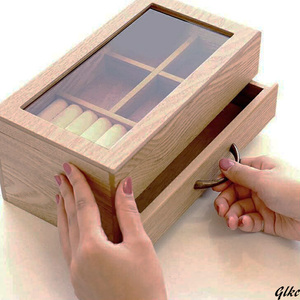 ジュエリーボックス 木製 宝石箱 アクセサリー ボックス ネックレス リング ピアス 収納 大容量 ダークブラウン