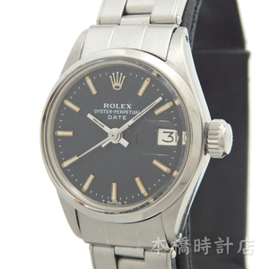 【中古】ロレックス　ROLEX　6516　パーペチュアル　デイト　黒文字盤　1968年製　自動巻き　OH済み