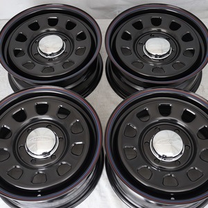 新品 デイトナ 16-6.5J＋38 6-139.7 ブラック ホイール4本SET ハイエース200系 アウトレット特価(W2166-3)