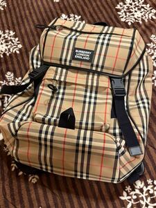 【1円スタート】バーバリーBURBERRY LONDON ENGLAND 現行タグ リカルドティッシ作品 大人気超高級メンズリュックサック 新品同様