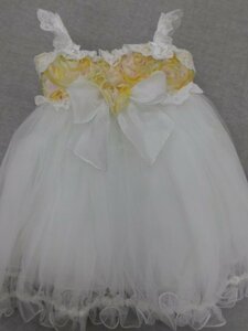 〔楽布〕P25624　「VIVIE」　キッズドレス　1歳用　９０サイズ　白　ｋ