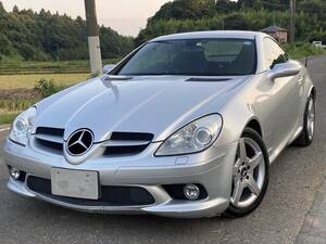 【W-0029】メルセデスベンツ SLK200 コンプレッサー オープンカー H19 車検付き 5万キロ 純正アルミホイール 電動開閉 キーレス 茨城県