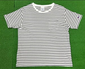 Champion チャンピオン ウィメンズ ボーダーショートスリーブポケットTシャツ 24SS NO.６１１