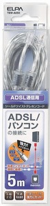 まとめ買い ELPA ADSLシールドツイスト6極2芯5m TEW-A050 〔×3〕