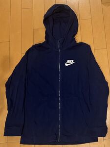 子供用　L NIKE ナイキ スポーツウェア ジュニア フルジップ パーカー　ネイビー