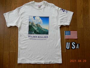 美品！９０ｓナイキビンテージＴシャツ１０キロロードレースＵＳＡ製アメリカ米国オールド古着９０年代コットン１００