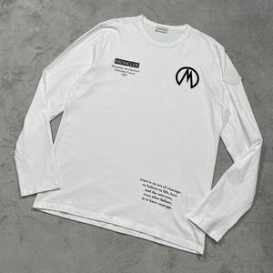 1円　極美品　 MONCLER モンクレール　マグリア　長袖Tシャツ　ロンT ホワイト　Lサイズ 10674