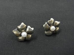 1円 TIFFANY＆Co ティファニー ヴィンテージ 本真珠 フレッシュパール 淡水真珠 約4mm SV925 ピアス アクセサリー シルバー系 AZ6333