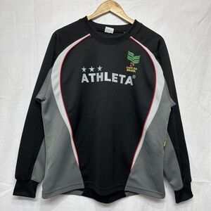 ATHLETA アスレタ 長袖 ロング M スウェット トレーナー パーカー ジャージ サッカー フットサル 黒 ブラック b19036