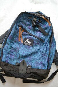 【MADE IN USA 旧タグ】GREGORY グレゴリー DAY PACK デイパック タペストリー 花柄 ブルー青 バックパック リュック