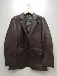 iΦ【 美品 】JOSEPH ABBOUD テーラードジャケット ラムレザー