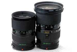 Canon キャノン純正FDマウント専用 （FD35-105mm + FD35-70mm）高級レンズ2本まとめて 希少・作動品