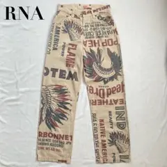 RNA 総柄パンツ M 日本製 ワイドパンツ