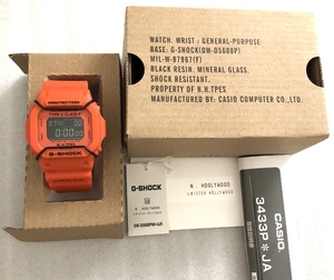 N.HOOLYWOOD G-SHOCK コラボ DW-D5600 ミスター ハリウッド N.ハリウッド King Gnu 常田 着用 モデル 時計 オレンジ CASIO ミスハリ