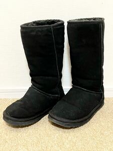 G512☆送料無料☆美品 UGG/アグ『5815/CLASSIC TALL/クラシックトール 定価3万2800円』23cm ムートンレザー ロング ブーツ 裏ボア 中古