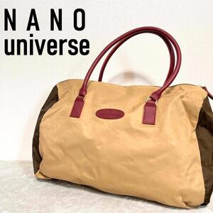 美品NANO universeナノユニバースハンドバッグ/トートバッグブラウン