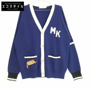 美品 MAISON KITSUNE メゾンキツネ ｘOlympia Le-Tanオランピア・ル・タン U00502KT1036 ウール ニット カーディガン M ブルー メンズ