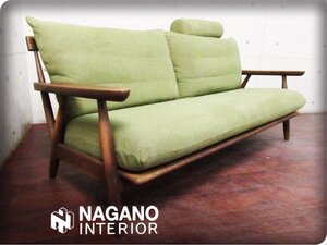 ■展示品■NAGANO INTERIOR/ナガノインテリア■高級■楢材■モダン■2人掛けソファ■30万■smm9597k