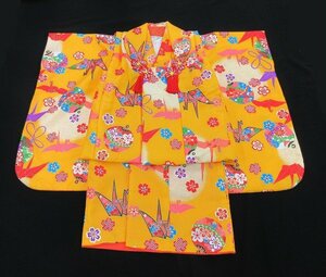 inagoya■6月再入荷☆3歳 女の子用【被布コートセット】coat for girls 化繊 着用可 中古品 七五三 前撮り z0509nc