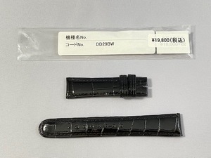 DD29BW SEIKO グランドセイコー 18mm 純正革ベルト クロコダイル ブラック SBGX016/9F61-0A30用 ネコポス送料無料