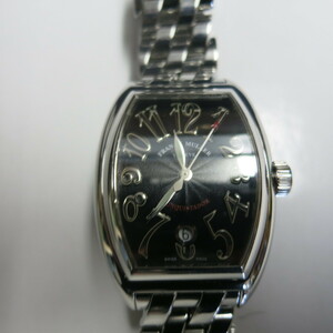 フランク・ミュラー FRANCK MULLER コンキスタドール 8002SC ブラック 美品 腕時計本物 メンズ 中古
