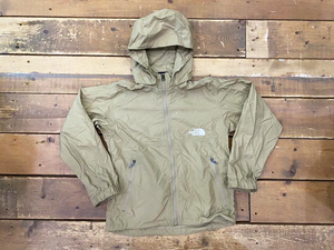 ☆THE NORTH FACE/ザノースフェイス コンパクトジャケット NPJ21810 キッズ ベージュ アウトドア スポーツ 通学 古着 used☆