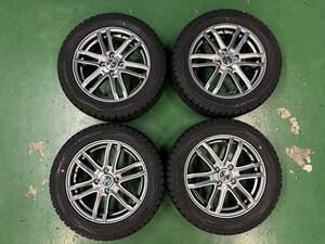 中古 スタッドレス ダンロップ ウインターマックスWM01 195/55R15 15×5.5J ＋42 PCD100 4穴 4本 スタッドレスタイヤホイールセット